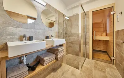 Ein Badezimmer in der Unterkunft Appartement Schönfeld