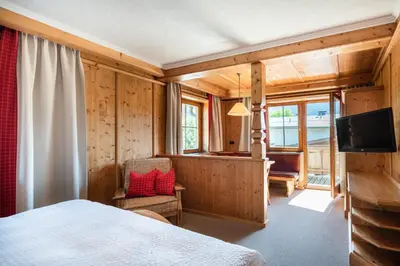 Ein Bett oder Betten in einem Zimmer der Unterkunft Gästehaus Stotter