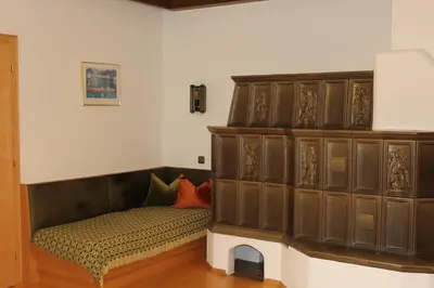 Ein Sitzbereich in der Unterkunft Garni Rösslhof