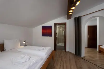 Ein Bett oder Betten in einem Zimmer der Unterkunft Alpine View Apartments