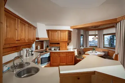 Küche/Küchenzeile in der Unterkunft Alpine View Apartments