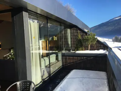Ein allgemeiner Bergblick oder ein Berglick von der Ferienwohnung aus