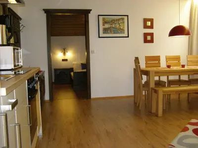 Küche/Küchenzeile in der Unterkunft Hotel Unterbrunn Apartments & Gästehaus