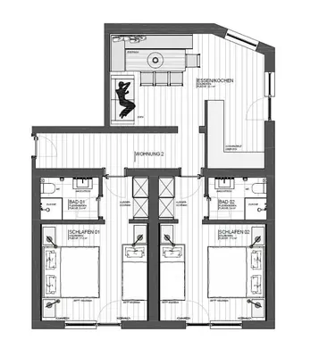 Grundriss der Unterkunft Ferienhaus Edith