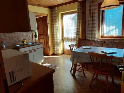 Küche/Küchenzeile in der Unterkunft Ferienwohnung Muhlbauer