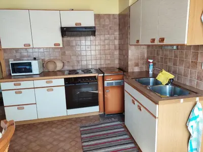 Küche/Küchenzeile in der Unterkunft Ferienwohnung Muhlbauer
