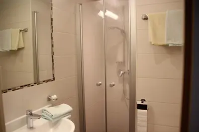 Ein Badezimmer in der Unterkunft Gasthof Pension Berghof