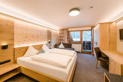 Ein Bett oder Betten in einem Zimmer der Unterkunft Pension Waidmannsruh