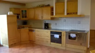 Küche/Küchenzeile in der Unterkunft Ferienwohnung Fichtenholz