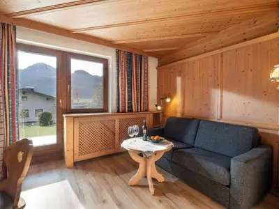 Ein Sitzbereich in der Unterkunft Landhaus Elfi