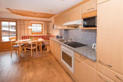 Küche/Küchenzeile in der Unterkunft Appartements Stoffenhof