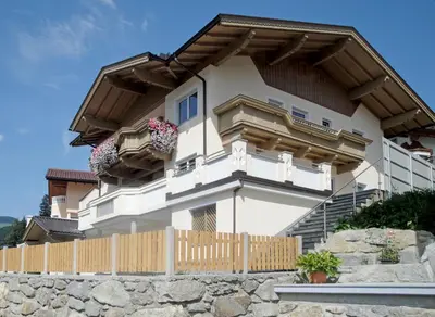 Ein Balkon oder eine Terrasse in der Unterkunft Ferienwohnung Eberharter