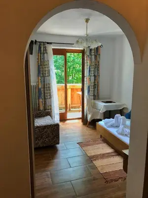 Ein Bett oder Betten in einem Zimmer der Unterkunft Hotel Garni Wieshof