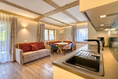Ein Sitzbereich in der Unterkunft Appartement Hofmann