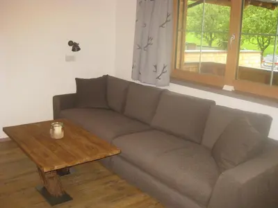 Ein Sitzbereich in der Unterkunft Bodenhof Ferienwohnungen
