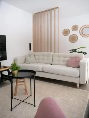 Ein Sitzbereich in der Unterkunft Haus Heidi Apartments