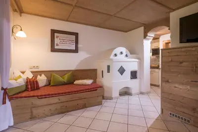 Ein Bett oder Betten in einem Zimmer der Unterkunft Ferienhaus Waidmannsruh