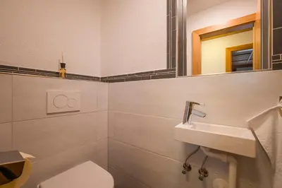 Ein Badezimmer in der Unterkunft Ferienhaus Waidmannsruh
