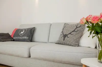Ein Sitzbereich in der Unterkunft quartier39
