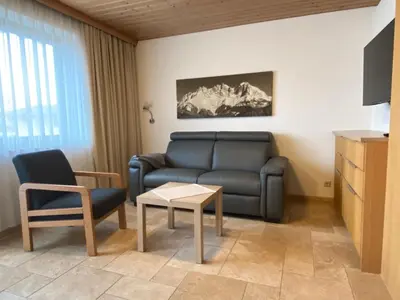 Ein Sitzbereich in der Unterkunft Appartement Fischer