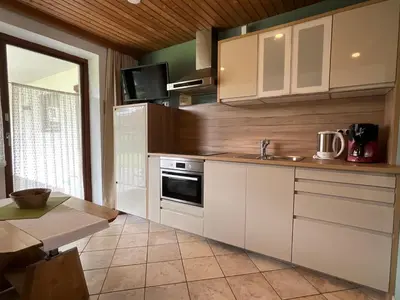 Küche/Küchenzeile in der Unterkunft Appartement Fischer