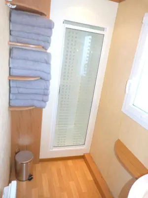 Ein Badezimmer in der Unterkunft Mobilheim Seezauber