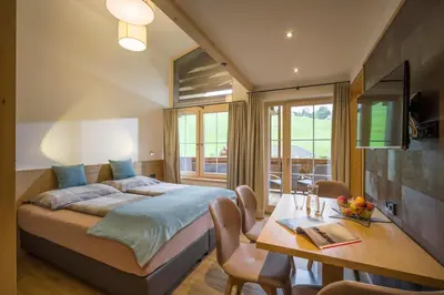 Ein Bett oder Betten in einem Zimmer der Unterkunft Beim Rohrer