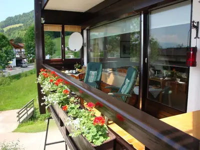 Ein allgemeiner Bergblick oder ein Berglick von der Ferienwohnung aus