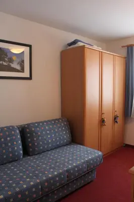 Ein Sitzbereich in der Unterkunft Ferienwohnungen am Dorfplatz