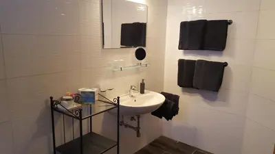 Ein Badezimmer in der Unterkunft Andreas Apartment im Landhaus Moser