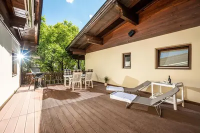 Ein Balkon oder eine Terrasse in der Unterkunft Ferienwohnung Hauser