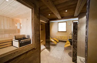Ein Sitzbereich in der Unterkunft Pension Ederhof