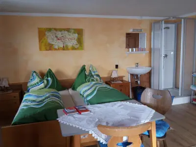 Ein Sitzbereich in der Unterkunft Talhof
