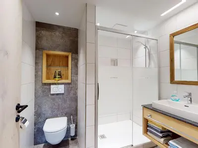 Ein Badezimmer in der Unterkunft Erbhof Hinterrain