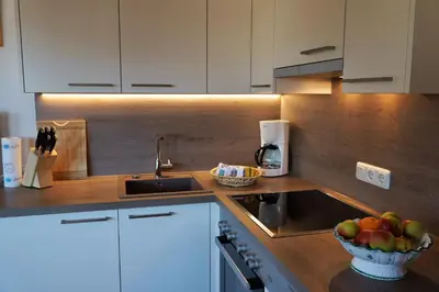 Küche/Küchenzeile in der Unterkunft Landhaus Schneider
