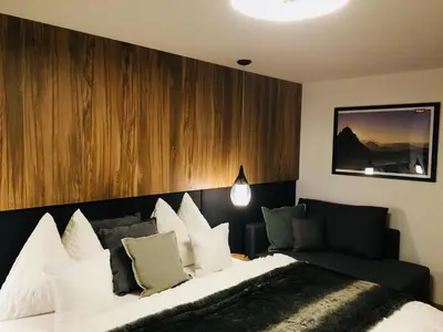 Ein Sitzbereich in der Unterkunft Ferienwohnung Lederer