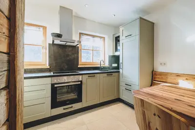 Küche/Küchenzeile in der Unterkunft Appartement Adamhof Spielberg Leogang