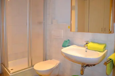 Ein Badezimmer in der Unterkunft Rauwieslhof