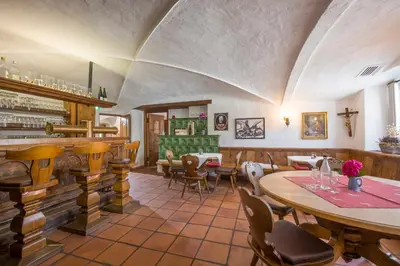 Ein Sitzbereich in der Unterkunft Gasthaus Kammerhof Angath