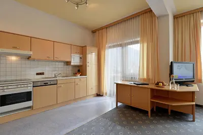 Küche/Küchenzeile in der Unterkunft Appartementhaus Kostenzer