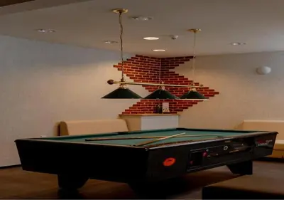 Ein Billardtisch in der Unterkunft Alpenhotel Edelweiss