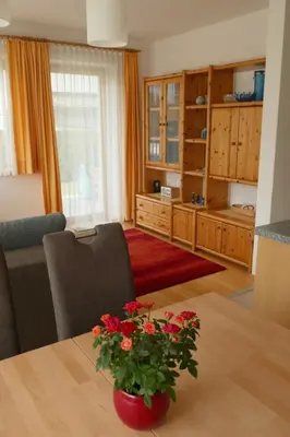 Ein Sitzbereich in der Unterkunft Apartment Neuhauser