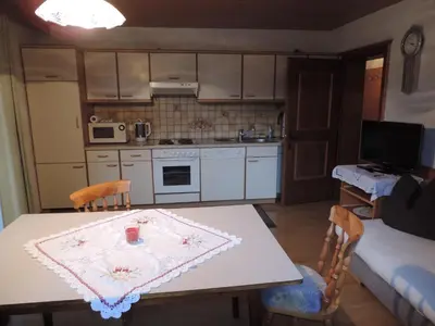 Küche/Küchenzeile in der Unterkunft Ferienwohnung Johann Niedermoser