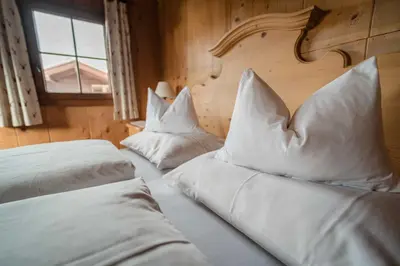Ein Bett oder Betten in einem Zimmer der Unterkunft Gästehaus Leirerhäusl