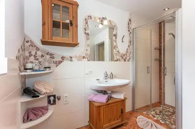 Ein Badezimmer in der Unterkunft Haus Garten An der Sonne