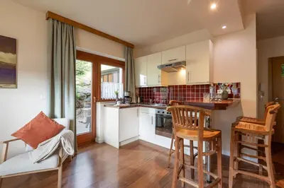 Küche/Küchenzeile in der Unterkunft Bergviewhaus Apartments