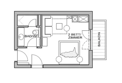Grundriss der Unterkunft Sonnblick Apartments und Zimmer - Nationalpark Sommercard inklusive