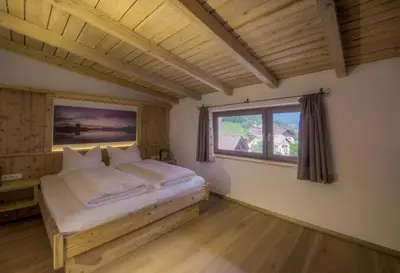 Ein Bett oder Betten in einem Zimmer der Unterkunft Berghof Zillertal