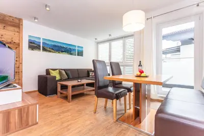 Ein Sitzbereich in der Unterkunft Doris Appartements