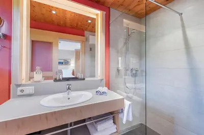 Ein Badezimmer in der Unterkunft Gästehaus Bramböck